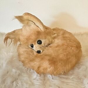 Vintage Radio Shack plush stuffed Fox RADIO AM /FM battery powered